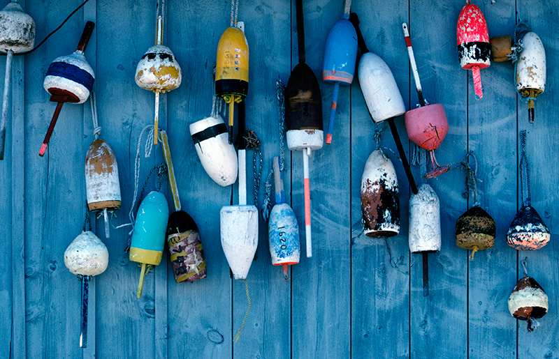 Lobster Bouys Cape Porpoise Maine