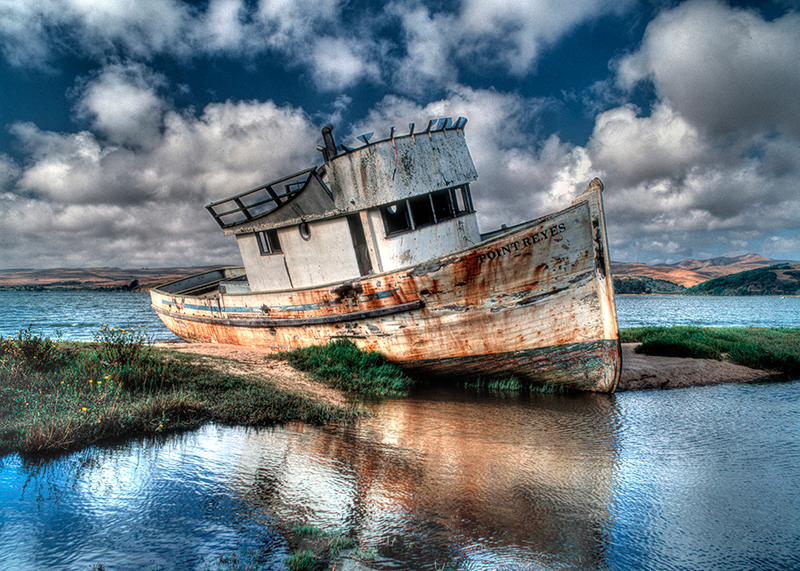 Abandoned Fishing Boat, Tomales Bay, Point Reyes National Seashore